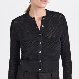 FRAME DENIM Mix Stitch Shrunken Cardigan